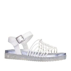 NEW Nina Kids August Strappy Sandal in White Smooth